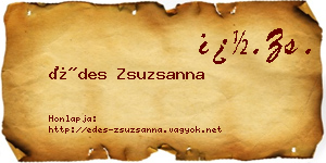 Édes Zsuzsanna névjegykártya