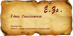 Édes Zsuzsanna névjegykártya